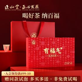 正山堂 正心发展有福气 骏眉红茶正宗光泽红茶叶送礼长辈礼盒100g