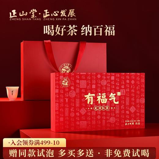 正山堂 正心发展有福气 骏眉红茶正宗光泽红茶叶送礼长辈礼盒100g 商品图0