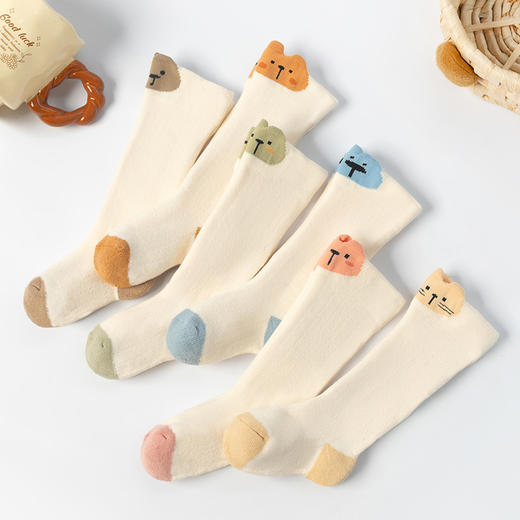 【A类无荧光给“足”安全感】婴儿长筒袜a类宽口棉袜卡通不勒腿过膝袜子新生儿宝宝袜0-6个月。rb 商品图4