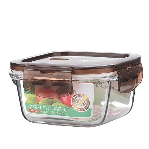 斯阁睿 保鲜饭盒微波炉适用硼硅酸盐玻璃餐盒饭盒四件套装 SGR-145S 商品图2