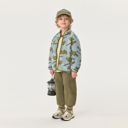 马克珍妮男女童趣味动物园摇粒绒外套2025年秋装新款551826 商品图2