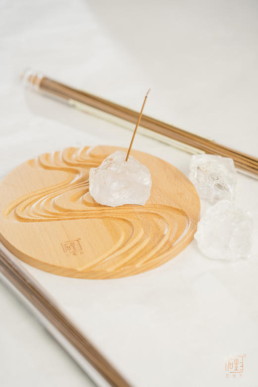 禅系列——白水晶原石香插套组 商品图3