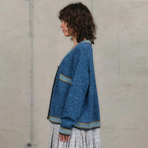 Story mfg BULB CARDIGAN KNIT 男女款天然染色有机棉针织开衫 商品图2
