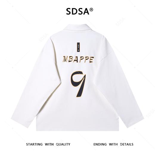 SDSA男士秋冬新款痞帅男装潮牌刺绣印花字母翻领长袖T恤百搭上衣 商品图5