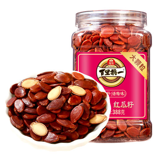 388g旭东话梅味红瓜子百里挑一瓜子罐装红皮瓜子婚庆 商品图1