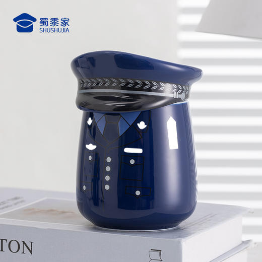 【男/女款制服陶瓷杯】创意喝水杯家用带盖勺咖啡杯茶杯套装马克杯子 商品图2