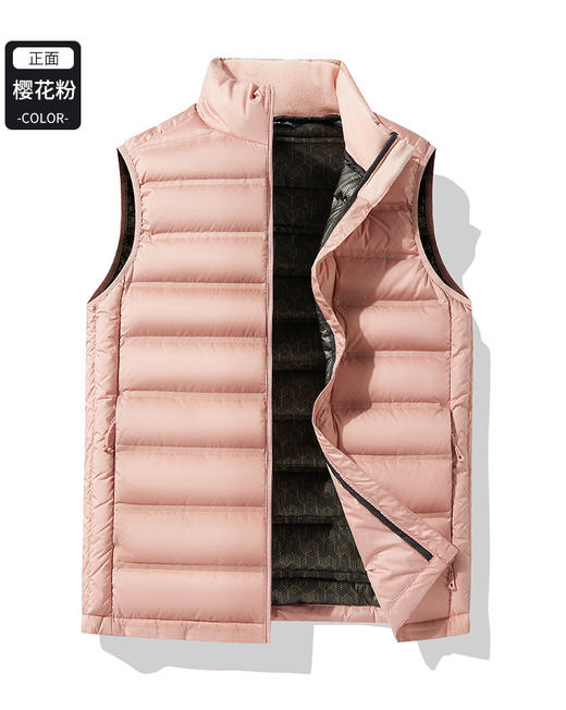 【新品热卖款 冬季必备】 90%白鸭绒男女款羽绒马甲轻便贴身保暖BS23695A-W 商品图6