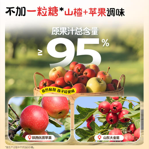 贝因美苹果山楂汁饮料果汁饮品零食学生100g*12袋 商品图1