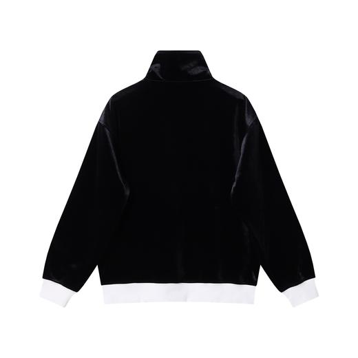 WT223SDSA男士秋冬新款痞帅男装绒面撞色拉链立领卫衣百搭时尚开衫外套 商品图5