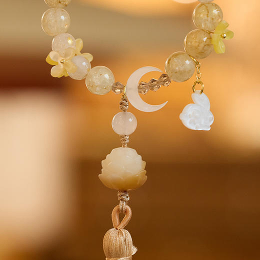 【普陀山】限定樱花粉金桂玉兔包挂件 可做车挂包挂-普陀山发货 商品图4