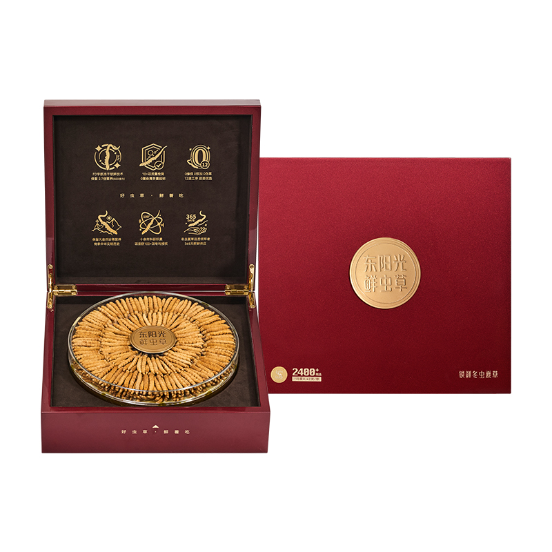 东阳光冬虫夏草 锁鲜虫草（SS2400+）200克装 2-3根/克 【锁鲜虫草 滋补礼盒】