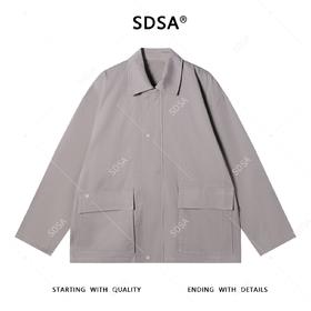 OAS917SDSA男士秋冬新款痞帅男装潮牌纯色翻领工装夹克外套时尚休闲上衣