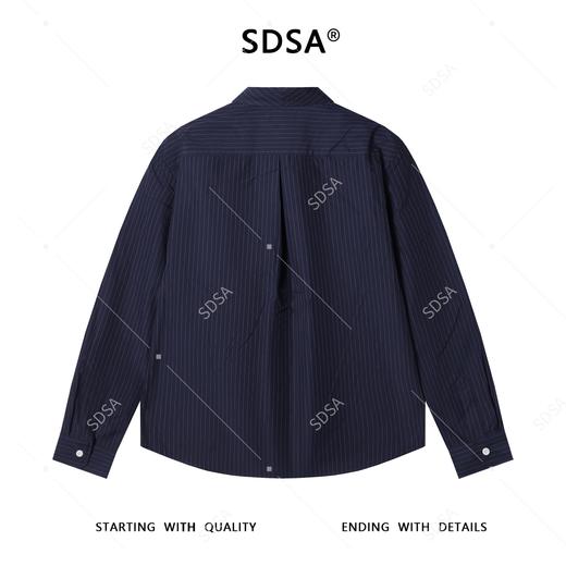OAS931SDSA男士秋冬新款痞帅男装复古撞色竖纹长袖衬衫百搭商务时尚衬衣 商品图5