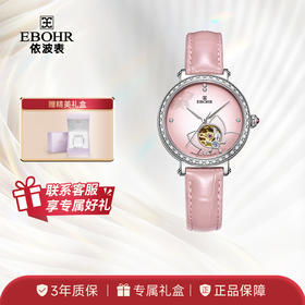 依波表EBOHR 卡纳系列时尚潮流镂空进口机械机芯46颗钻女士腕表5091