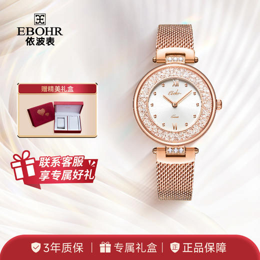 依波（EBOHR）卡纳系列时尚女表石英表小星环防水表女5155 商品图0