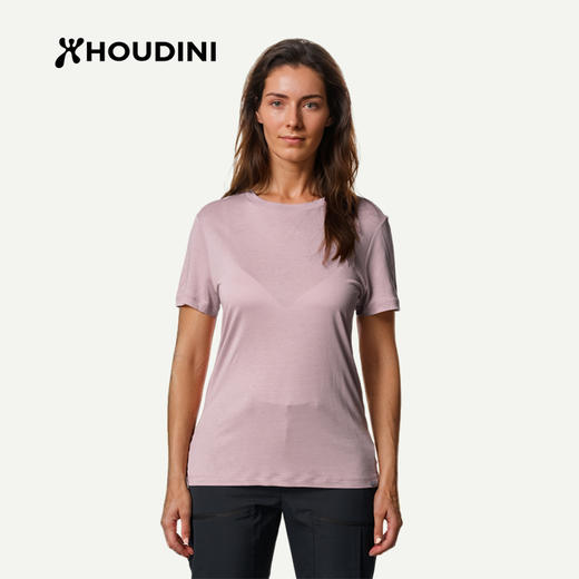 HOUDINI胡丁尼 Tree Tee 树 女户外透气速干莱塞尔天丝短袖T恤130954/840045 商品图3