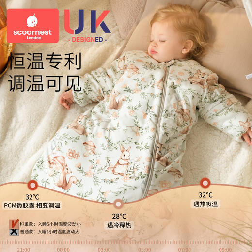 科巢婴儿睡袋包腿恒温春秋冬款宝宝新生儿童一体防踢被子四季通用 商品图1