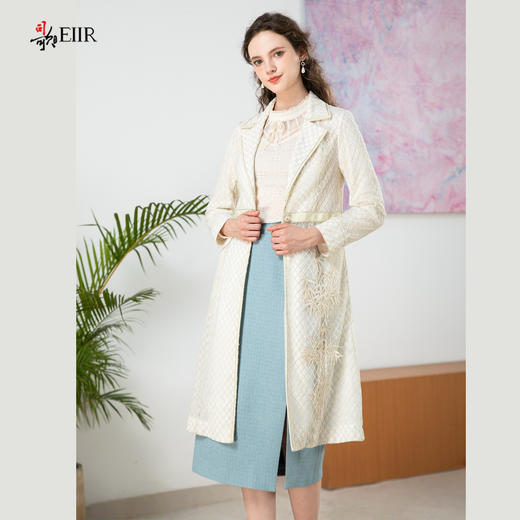 司歌绣花国风长袖优雅风衣R901038X 商品图4