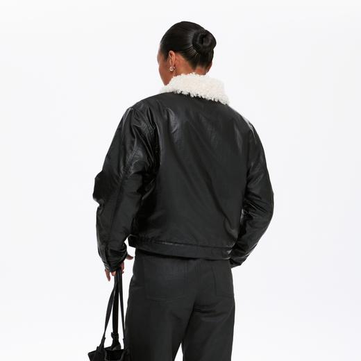 oneup油蜡感羊羔毛棉服外套 商品图4