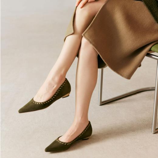 heelz设计师手工鞋履 ｜游牧风手工编织羊翻毛皮平底鞋 2公分 商品图1