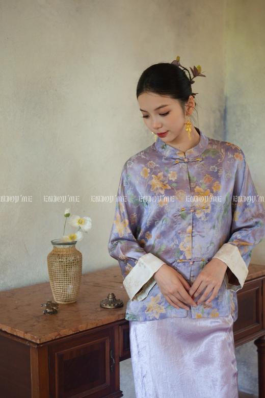 【门店同款】ENJOY秋季云敛-东方画笔金丝晕染花外套 164843354 商品图6