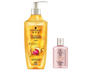 施华蔻金纯盈润精油洗发露400ml+60ml旅行装（香型随机）