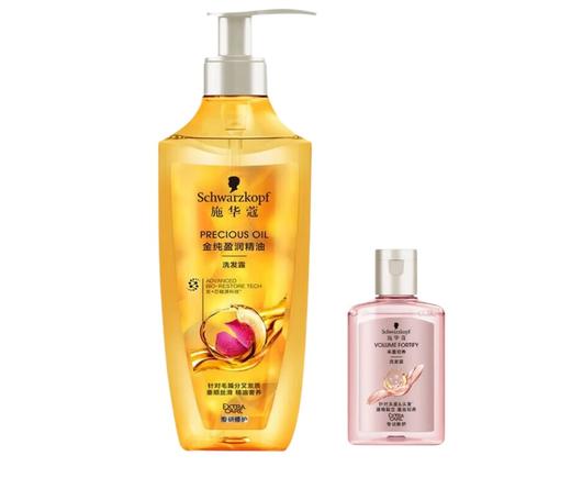 施华蔻金纯盈润精油洗发露400ml+60ml旅行装（香型随机） 商品图0