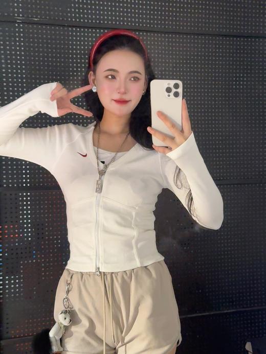 N&K休闲开衫短款修身鱼骨衣（粉色蕾姐上身M） 商品图4