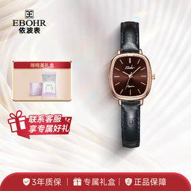 EBOHR 依波表 小方表时尚潮流简约气质手表女学生平价复古石英女表ins风轻奢送女朋友礼物落栗棕5165