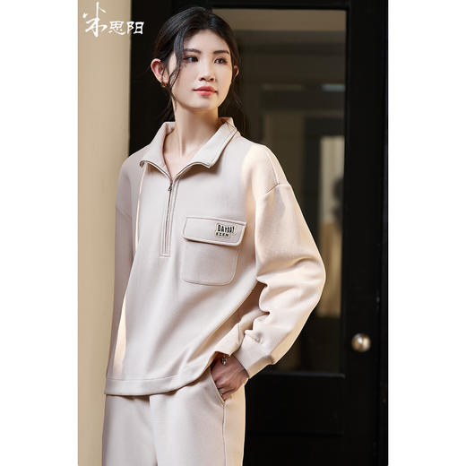 剩L 米思阳2026春新品休闲拉链口袋装饰卫衣女4331 商品图1