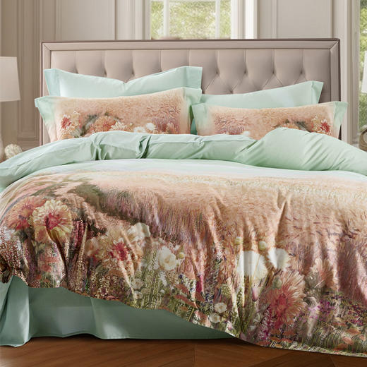 【6楼】富安娜独幅床单四件/大自然艺术家·风吹麦浪，牌牌价3680~3980，活动价1599~1699元 商品图7