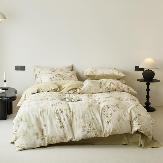 【热卖推荐】自然醒双层纱印花暗合四件套HS 商品图1