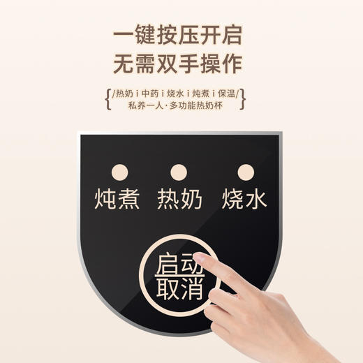 热奶杯热牛奶神器办公室一人电煮杯加热烧水杯早餐杯多功能养生杯 商品图2