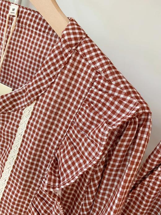 松植屋【墨然】女士圆领长袖长裤套装女款「带胸垫双层纱睡衣」 商品图3