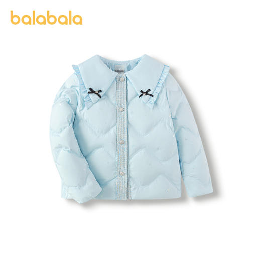 巴拉巴拉童装女童羽绒服冬装外套甜美蝴蝶结上衣潮流舒适户外洋气 商品图4