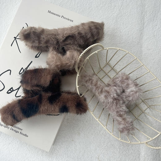 豹纹毛绒一字抓夹-纪念日百货门店同款165293497 商品图3