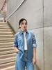 佐丹奴牛仔衬衫女新款复古风纯棉洗水单口袋长袖牛仔衬衣13345862 商品缩略图0