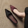 【预售5天】巨好穿法式马毛羊皮尖头细跟高跟鞋女新款春秋浅口单鞋工作鞋JLY&18-771 商品缩略图1