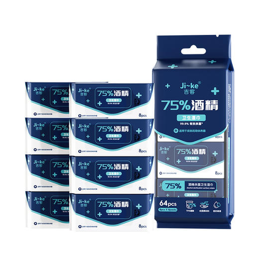 「迷你小包！1提8包装」消毒湿巾独立包装随身便携式居家日用一次性酒精清洁湿巾 商品图4