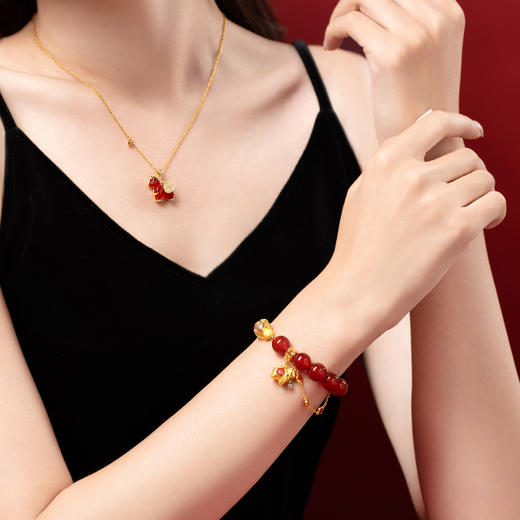 【故宫饰品】马上有福红玛瑙手链项链马年手串文创本命年生日礼物女 商品图4