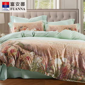 【6楼】富安娜独幅床单四件/大自然艺术家·风吹麦浪，牌牌价3680~3980，活动价1599~1699元