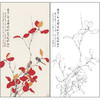 于非闇花鸟工笔画白描底稿《红叶双栖》临摹勾线高清打印稿FA30 商品缩略图0
