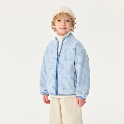 马克珍妮男女童趣味动物园摇粒绒外套2025年秋装新款551826 商品图1