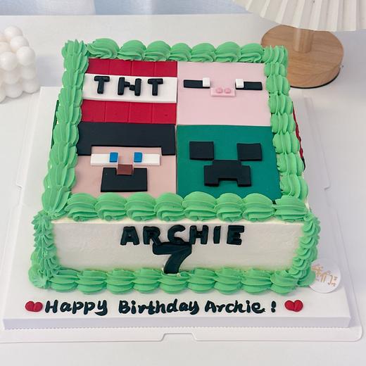 我的世界主题蛋糕-低糖处理无添加 商品图1