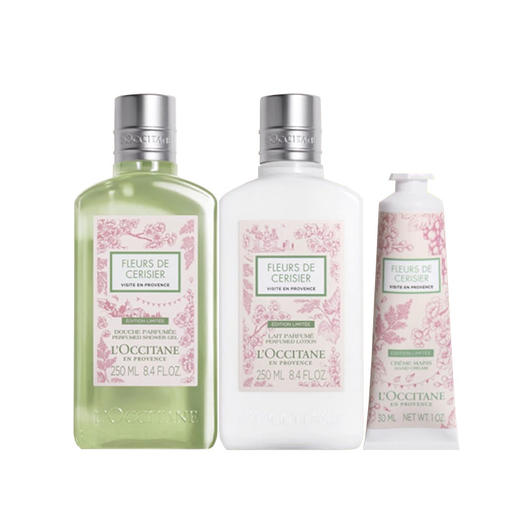 欧舒丹（L'OCCITANE）青提恋樱套装梦谭橙花身体乳沐浴露护手霜身体护理礼盒 手霜30ML 沐浴露身体乳250ML CDF 商品图7