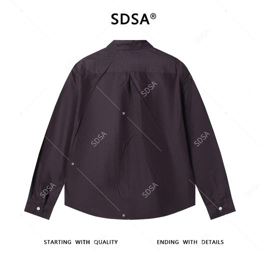 OAS931SDSA男士秋冬新款痞帅男装复古撞色竖纹长袖衬衫百搭商务时尚衬衣 商品图4