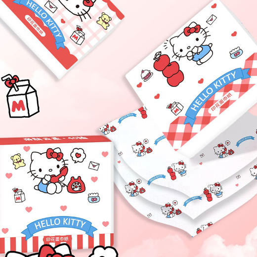 红色KT印花面巾纸40抽/包-纪念日百货门店同款165799973 商品图1