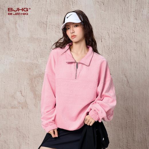 BJHG不计后果美式灯芯绒纯色卫衣男款潮牌秋季新款宽松POLO衫外套 商品图0