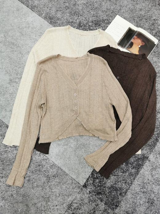 RM718#V领针织小开衫+吊带针织背心 商品图0
