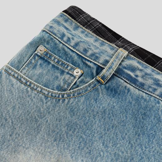 GOODBAI GOODEES 撞色拼接开衩不规则半裙 商品图3